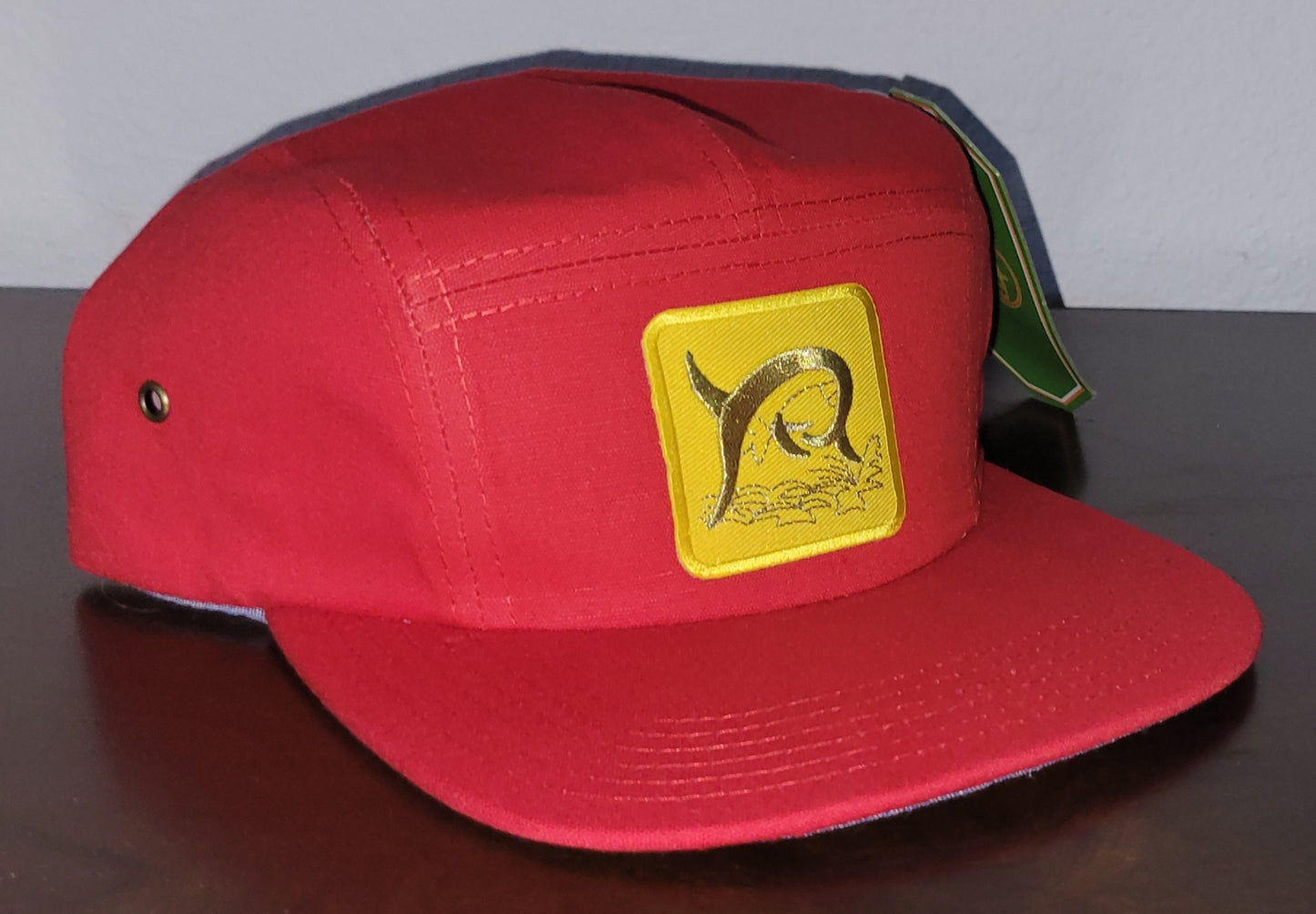Red and gold fisherman hat